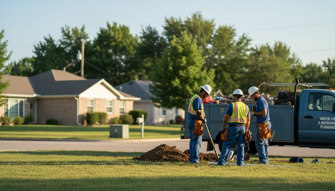 Residential water line and bathroom plumbing service in Laurel, IA